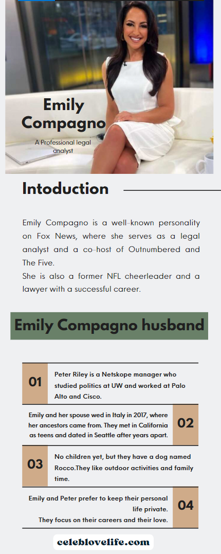 An infographic on Who Emily Compagno Husband is